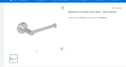Papeleira Cromado Soho