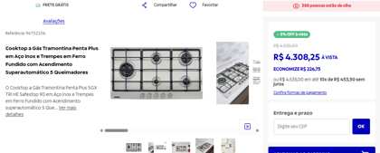 Cooktop a gás Penta Plus 5 bocas